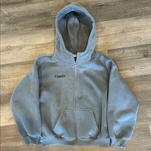 Comfrt Kids Cloud Zip Hoodie - Size XL - Blue Willow